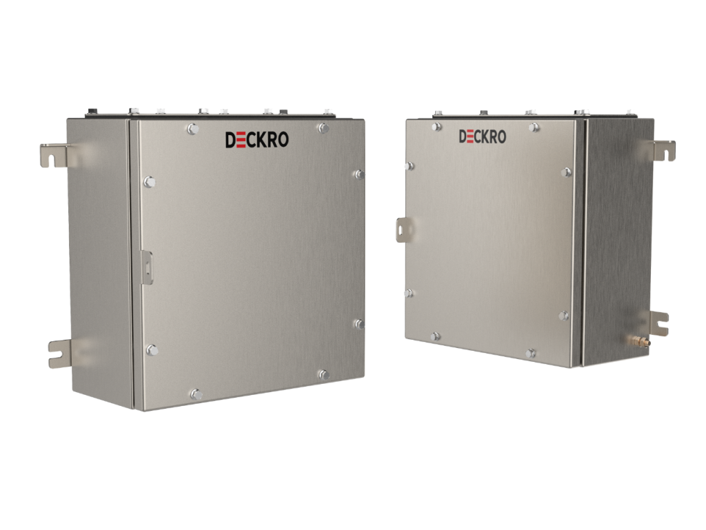 EX Series, IP66, Stainless Steel AISI316L- Ex-Proof Enclosures, Solid Front Panel with Mounting Plate, Scotch-Brite Brushed 190x190x100mm